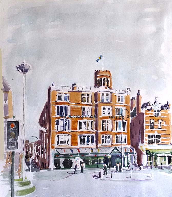 buy paintings of, liverpool, scarisbrick hotel, southport, merseyside, prints of, commission a painting of merseyside